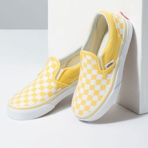 yellow checkered vans kids